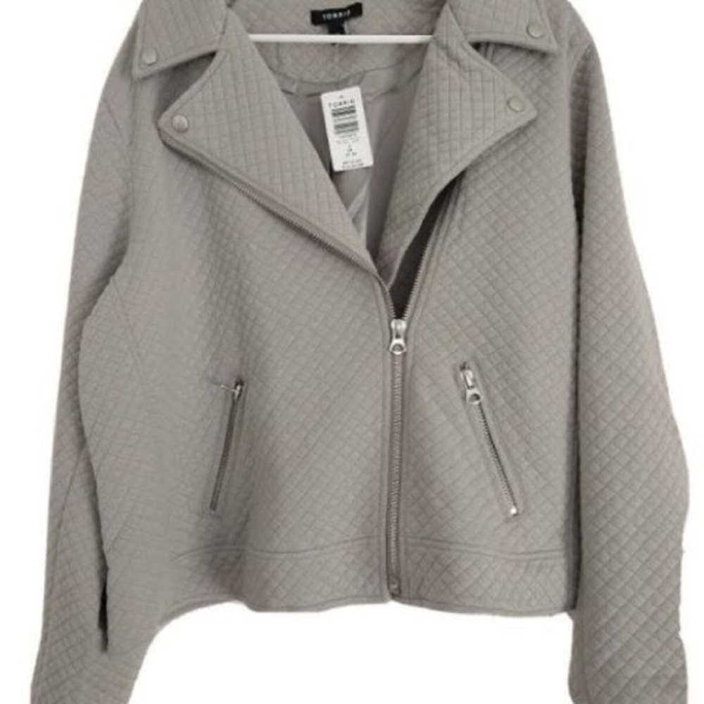 NWT TORRID ASH KNIT MOTO JACKET SZ 2